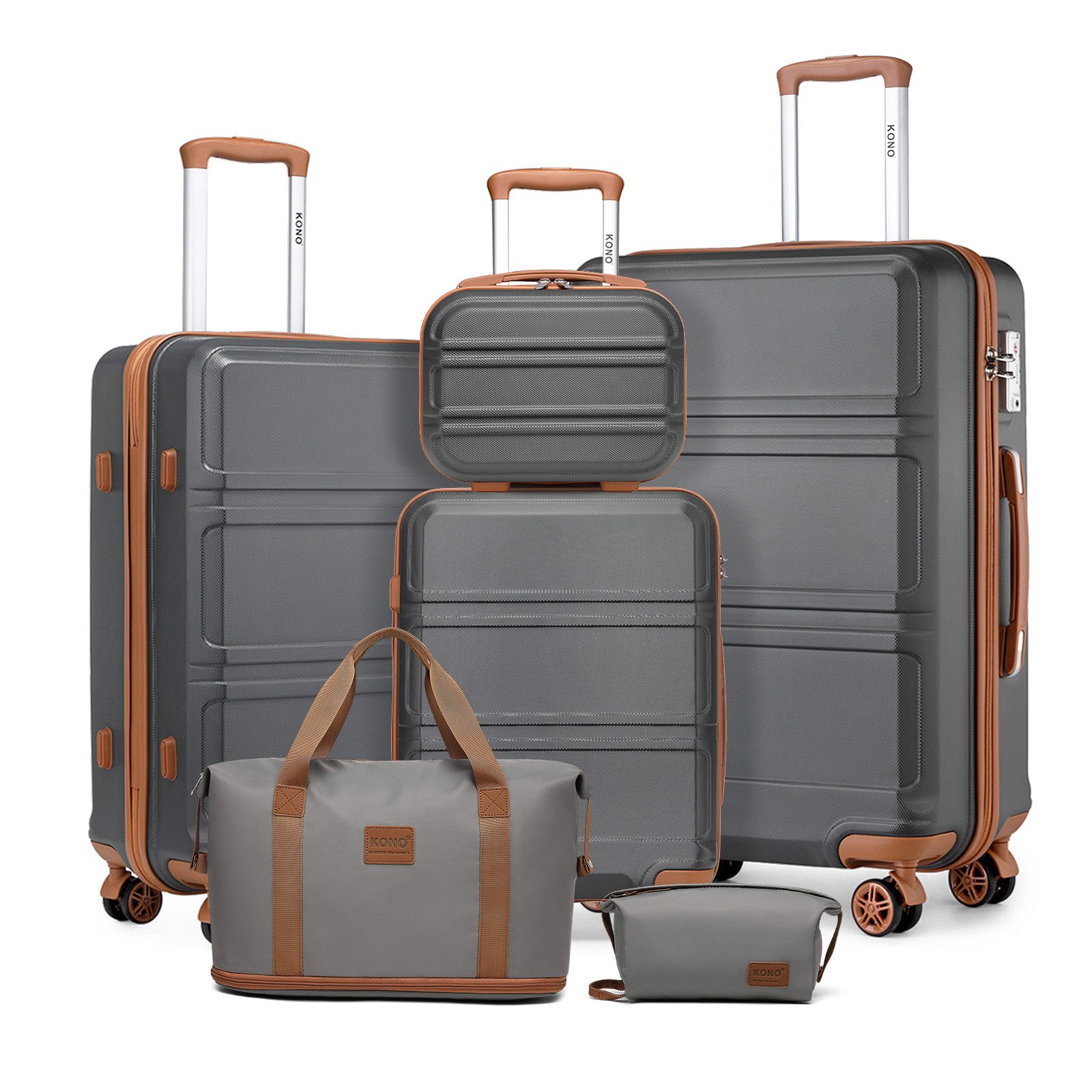KONO Trolleyset Kombi-Set: Hartschalen-Koffer + Handgepäcktasche, günstig online kaufen