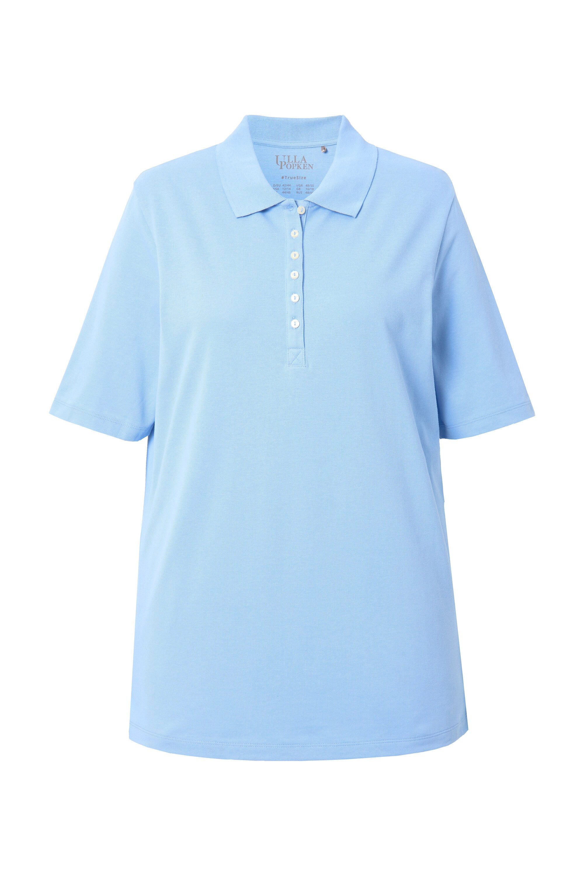 Ulla Popken T-Shirt Poloshirt Piqué Polokragen günstig online kaufen