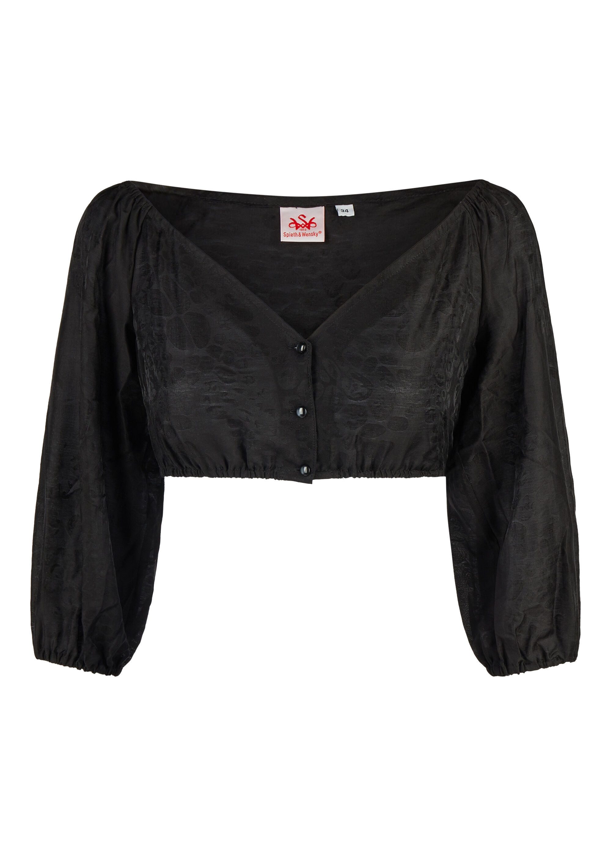 Spieth & Wensky Dirndlbluse Germ (1-tlg) in luftiger Chiffonoptik mit Muste günstig online kaufen