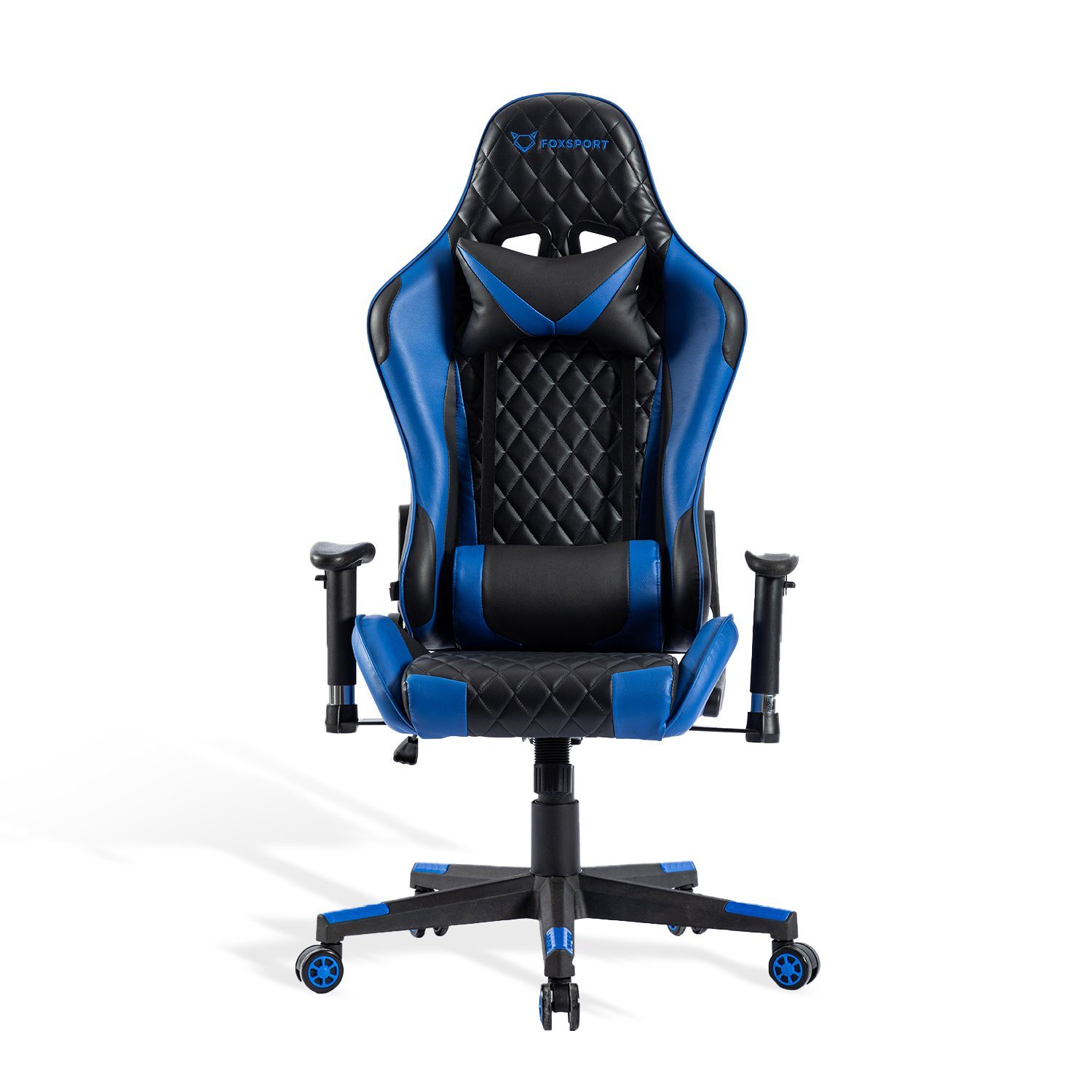 FOXSPORT Gaming-Stuhl ergonomisch Gamingstuhl), Max. kg Wippmechanismus, Belastbarkeit: Stühle Eingebauter 150 (Professioneller blau Gamer
