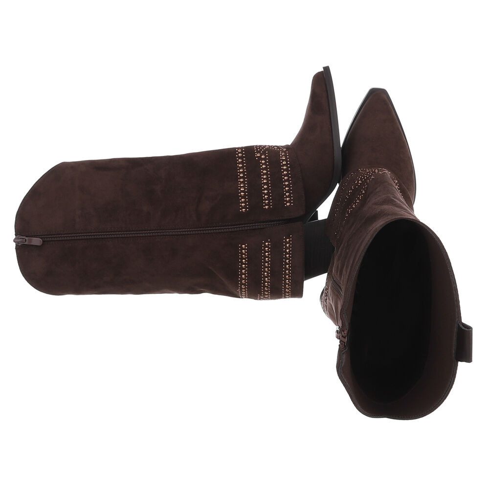 Ital-Design Elegante Damen-Stiefel mit Absatz und hochwertiger Verarbeitung günstig online kaufen