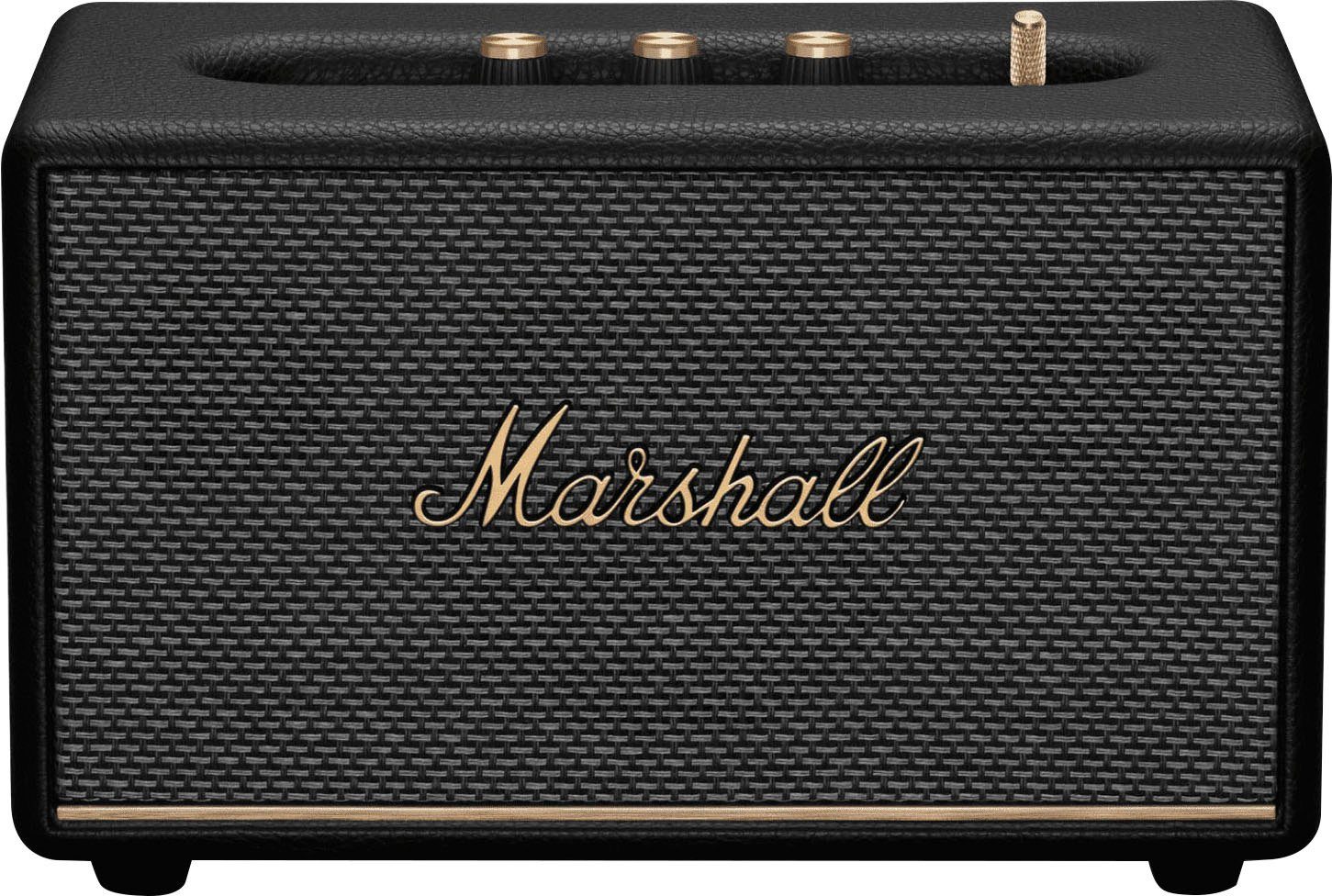 Großer Sonderpreis!! Marshall Acton III Stereo schwarz (Bluetooth, Bluetooth-Lautsprecher 60 W)