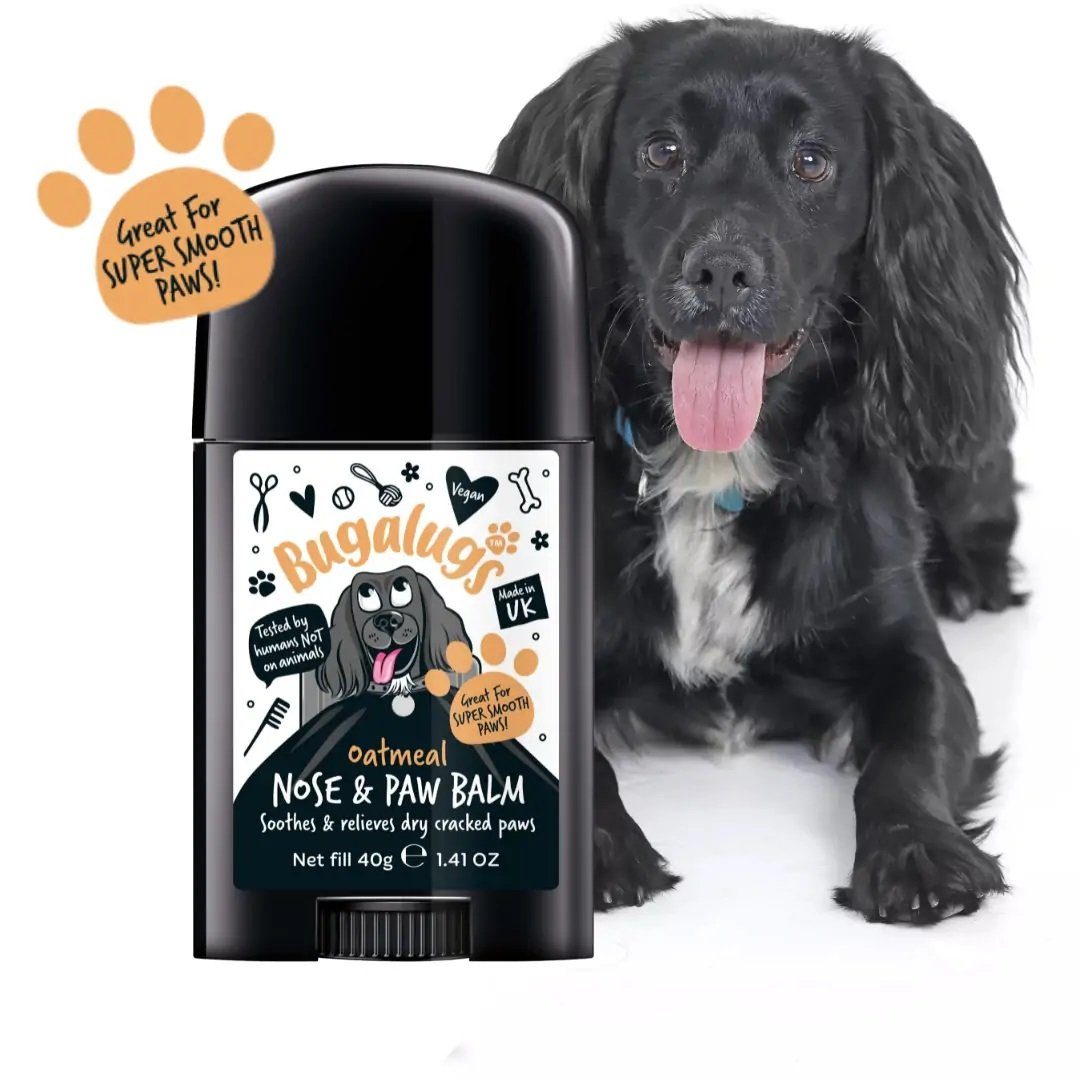 Bugalugs Fellpflege Bugalugs Nasen und Pfotenpflegebalsam Stick Oatmeal Cocos 40g, 40 ml, (1-St), Hautpflege, Pfoten und Nasenpflege, Erste Hilfe für Hunde