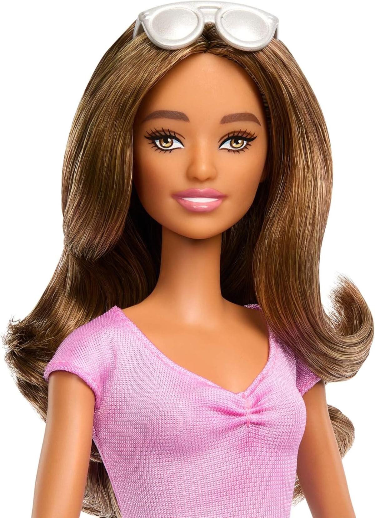 Barbie Anziehpuppe Barbie Fashionistas blinde Puppe Rock mit Rüschen Blindenstock