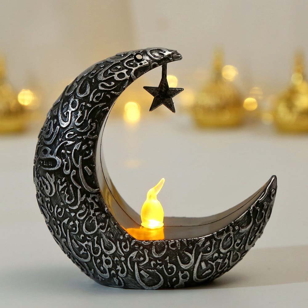 MUPOO LED Nachtlicht Ramadan Mond,Ramadan-Teelichthalter, Kerzenhalter günstig online kaufen
