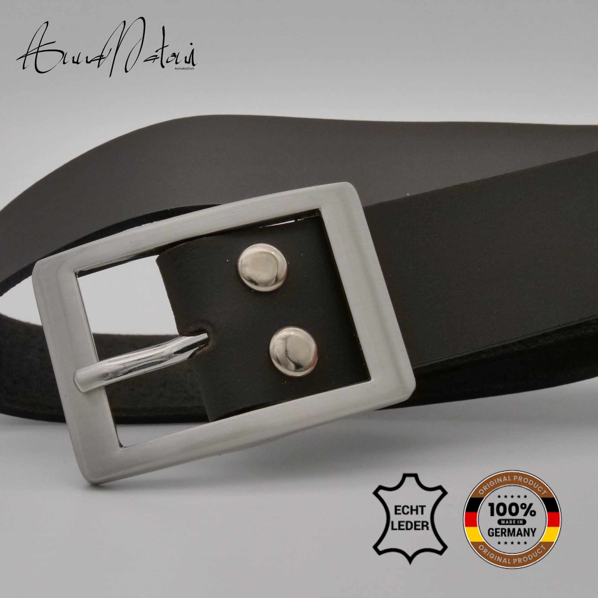 AnnaMatoni Ledergürtel AnnaMatoni Damen Basic Ledergürtel 3cm echt Leder Made in