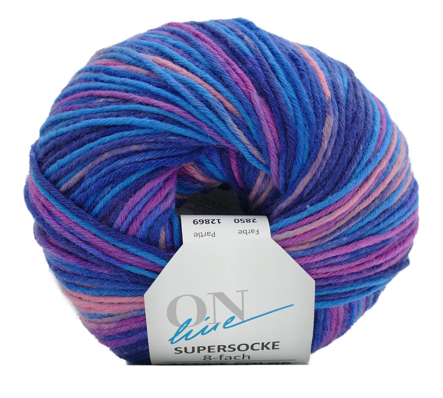 Online Garne dicke Sockenwolle 8fach / 8-fädig Supersocke 353 Merino Color Häkelwolle, 315,00 m (150g Wolle, Sockengarn mit Merinowolle zum Stricken und Häkeln, Strumpfwolle 8-fach / 8fädig mit Farbverlauf), trocknergeeignet, mit Anleitung in der Bandarole