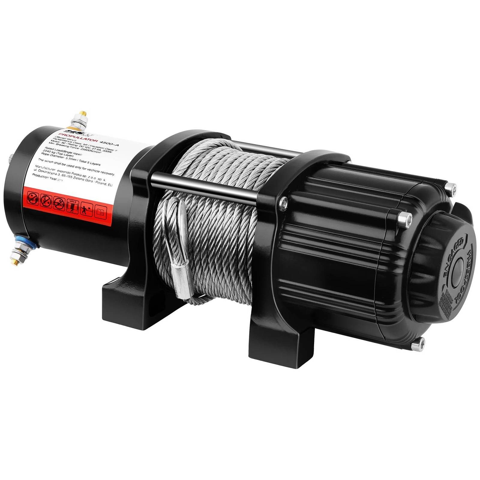 MSW Seilwinde 2040 kg 12 V Elektrische Seilzug Offroad Motorwinde – Bild 2 von 5