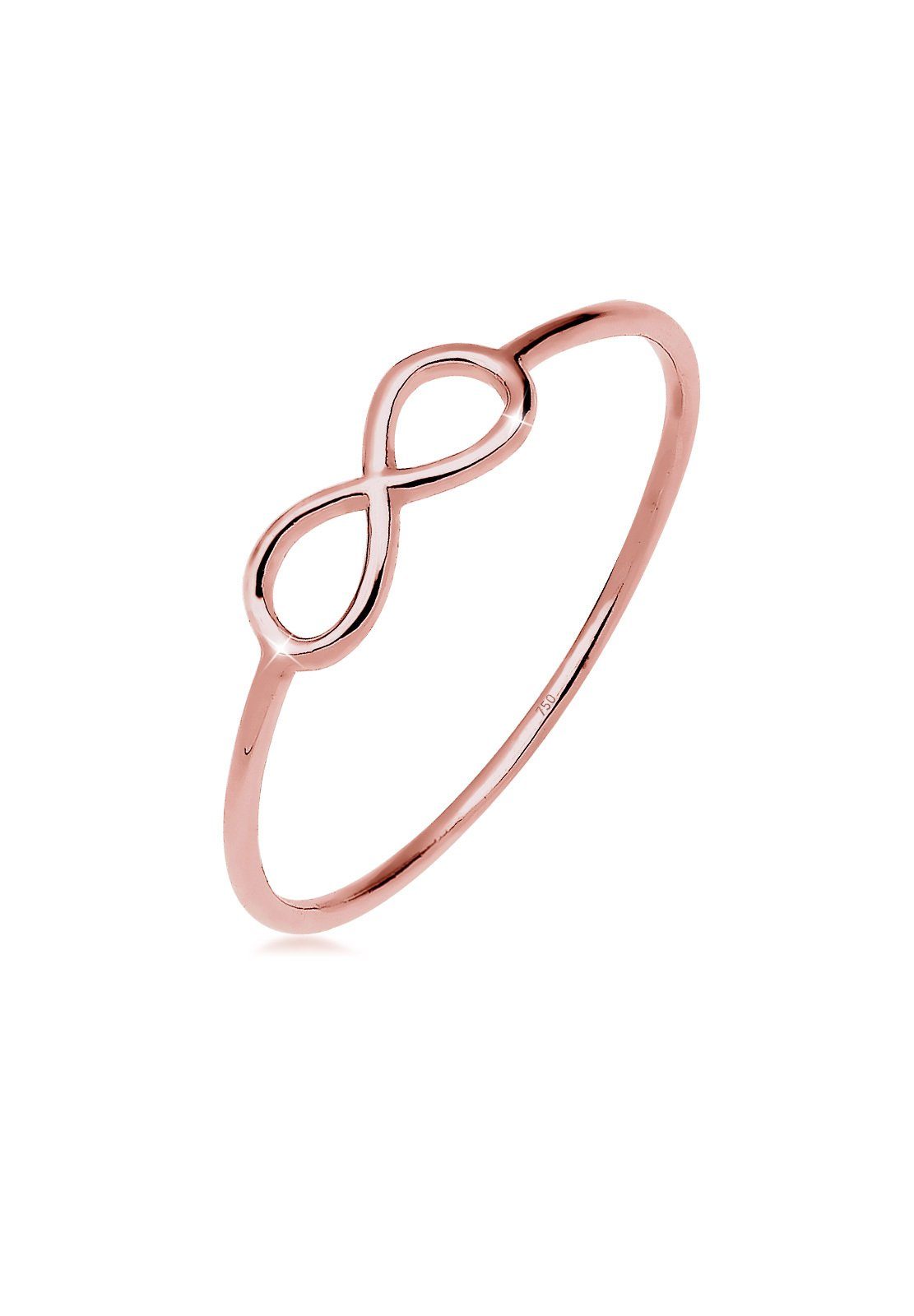 ChicSilver Infinity Ring Für Damen - Unendlichkeitsring Mit Zirkonia Herz In Silber & Rosegold