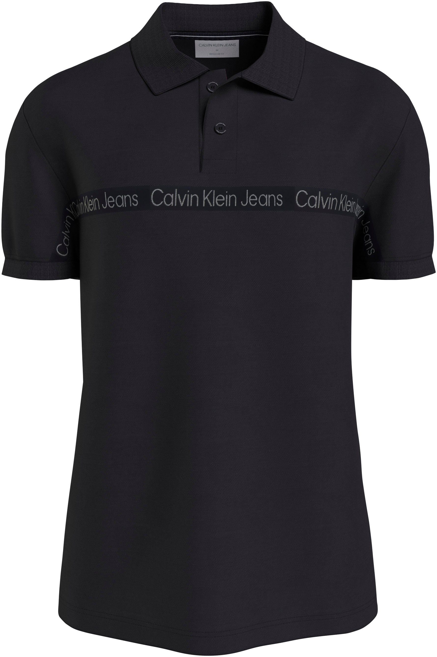Ck Poloshirt Black Calvin TAPE Jeans Klein LOGO POLO