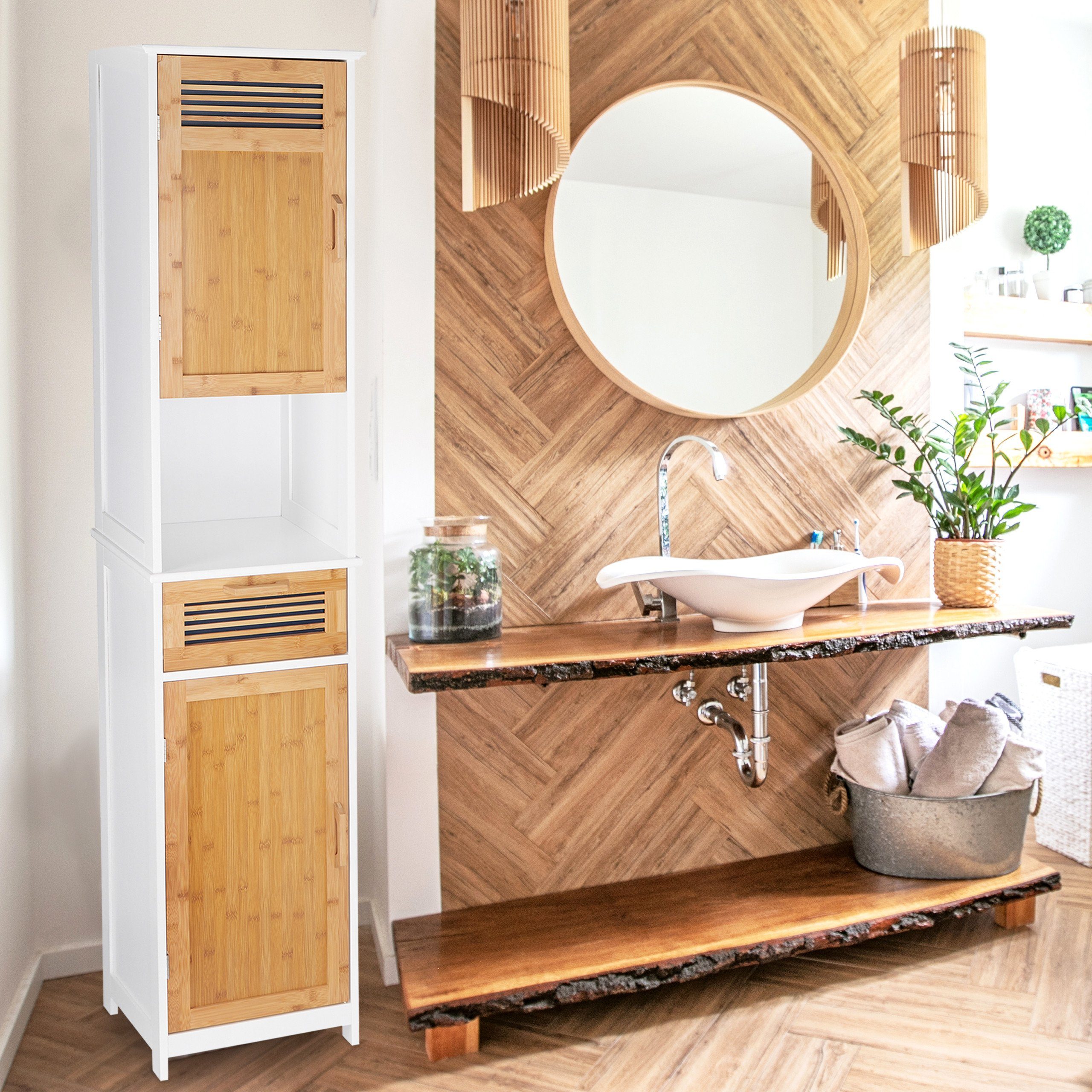 relaxdays Badregal Badschrank hoch günstig online kaufen