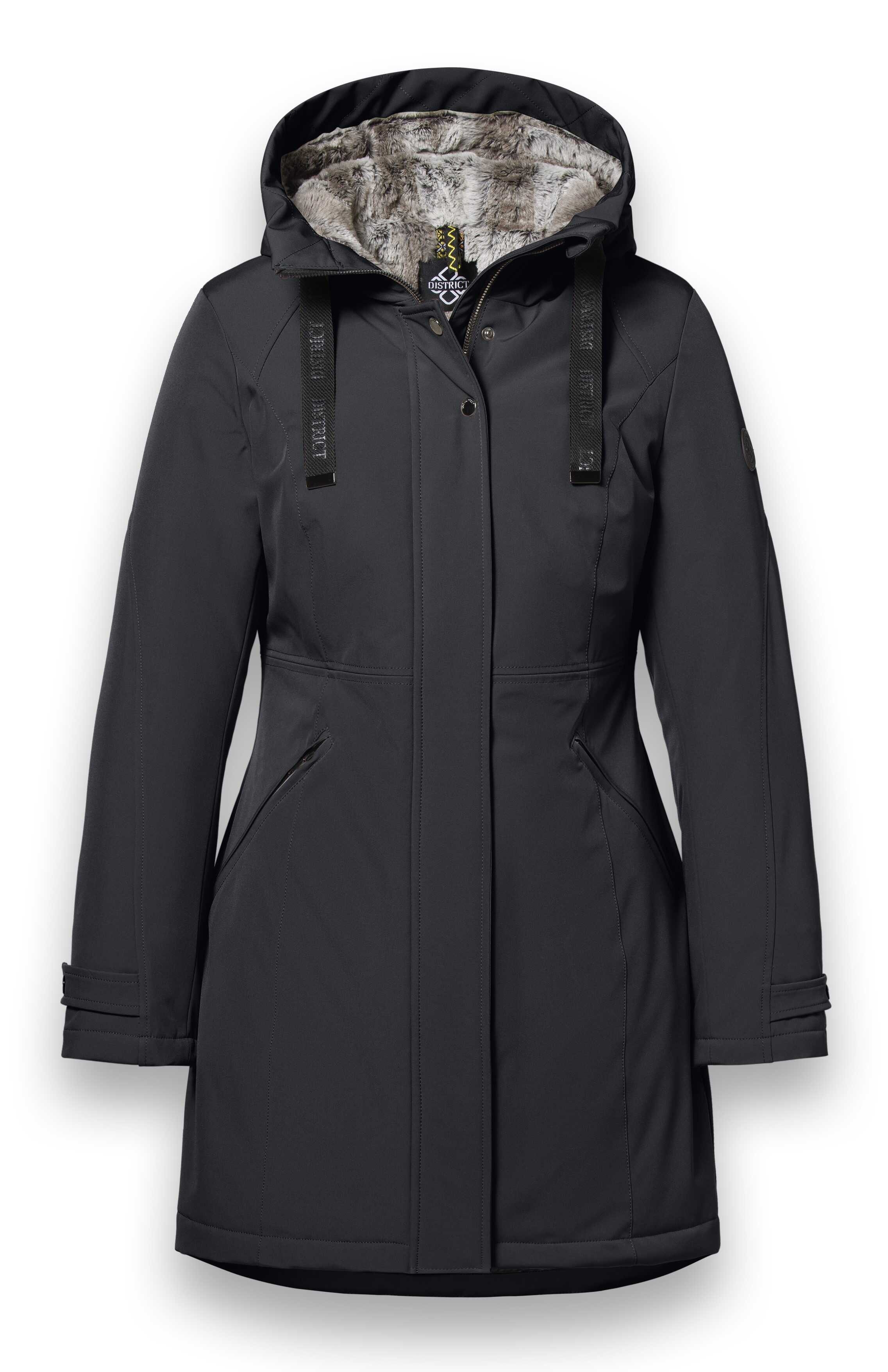 District Wintermantel Parkcity (warm, winddicht, wasserabweisend) schwarz Damen