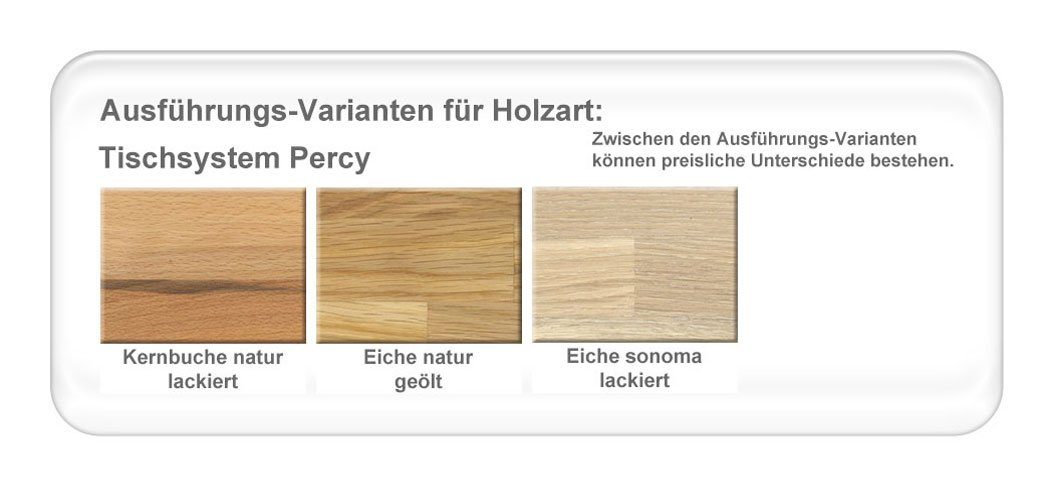 Percy Ausziehtisch walnut Loco Kernbuche Spar-Set, massiv Tischgruppe, 5-tlg), Stühle Essgruppe expendio 140(180)x80 + 1XL, Silvana (komplette