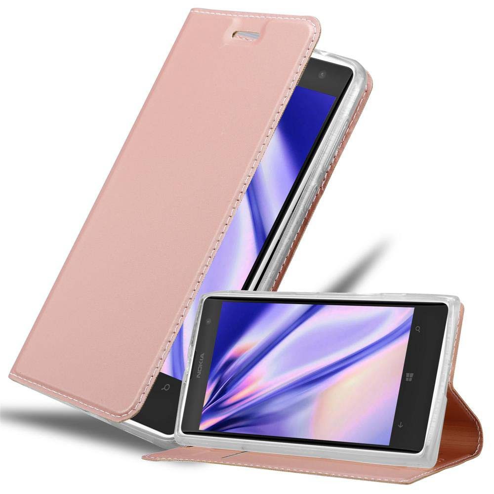 Cadorabo Handyhülle für Nokia Lumia 1020 Hülle Nokia Lumia 1020, Schutzhülle Hülle mit Standfunktion, Magnetverschluss und Kartenfach