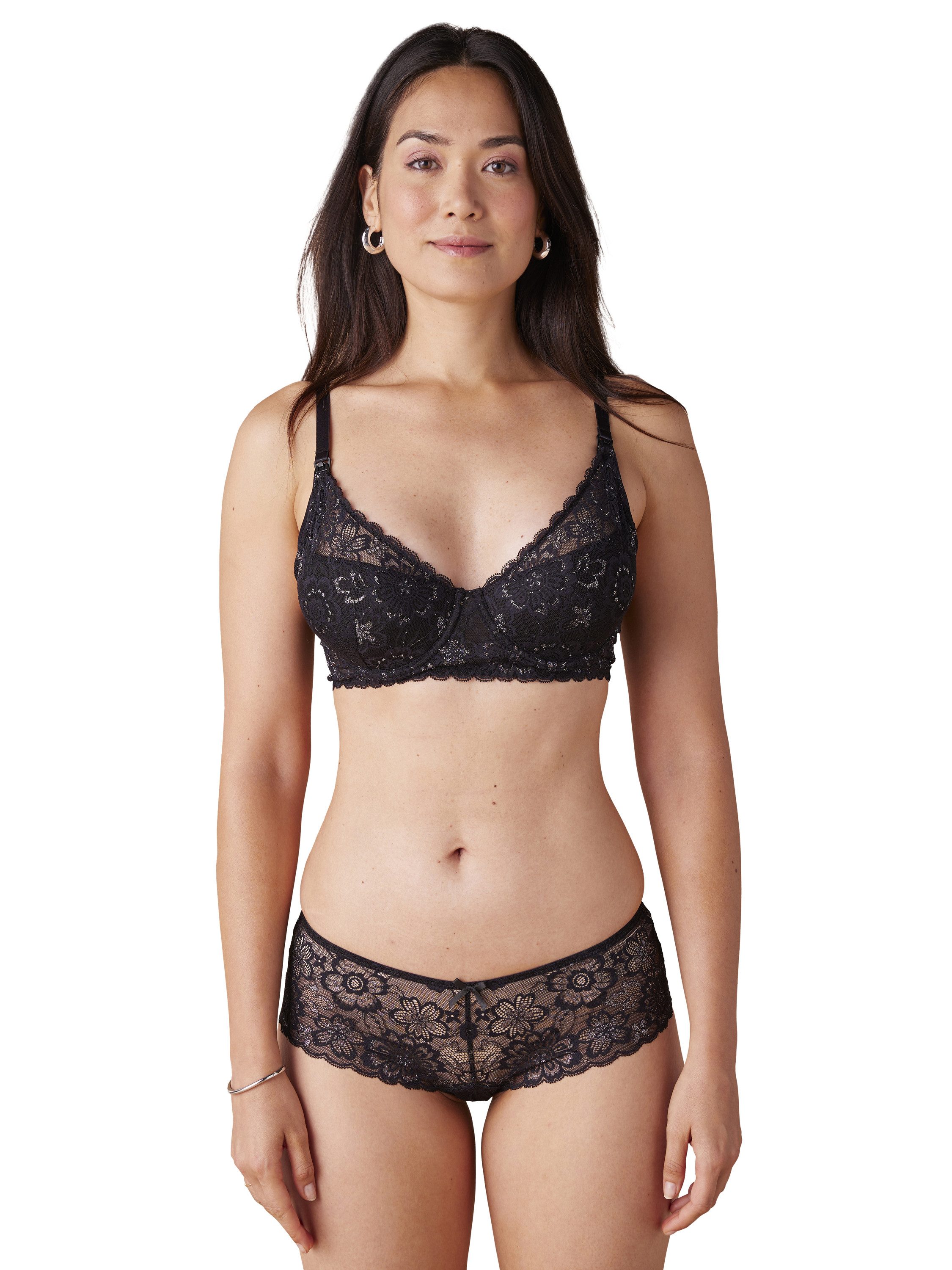 Still-BH Still-Bustier mit Bügeln, schimmernde Spitze