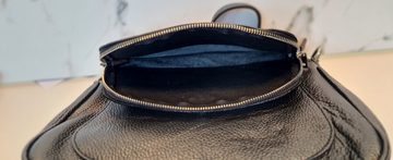 Mela D'Oro Henkeltasche Saddlebag Leder schwarz Damen Reißverschluss