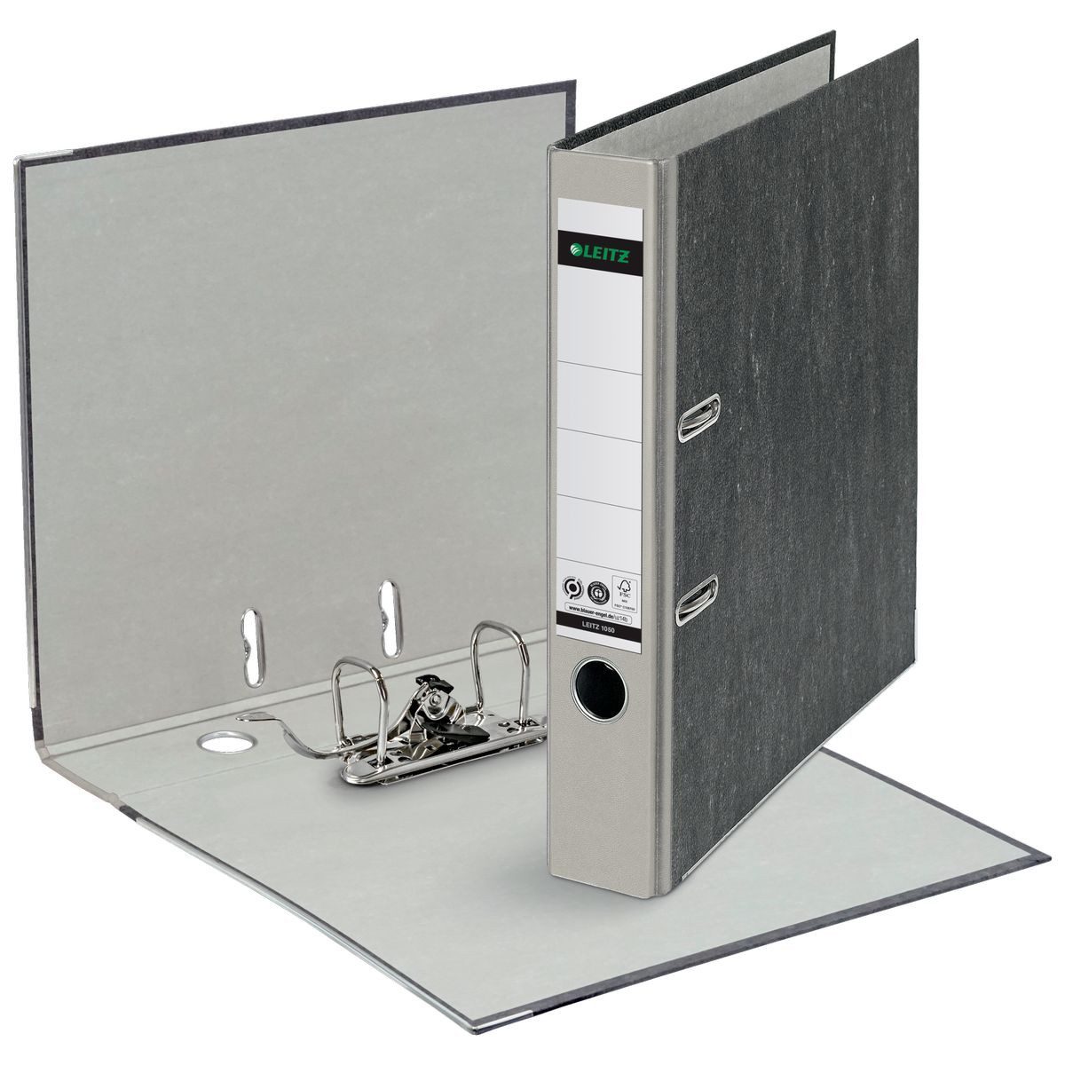 LEITZ Aktenordner LEITZ Standardordner 180° wolkenmarmor/grau DIN A4 Rückenbreite 5cm