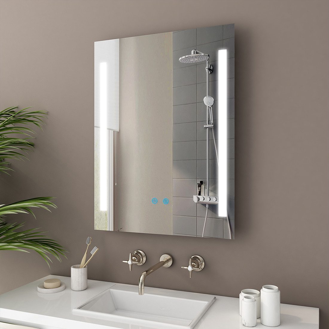 IMPTS Badspiegel LED Badezimmerspiegel Wandspiegel mit günstig online kaufen