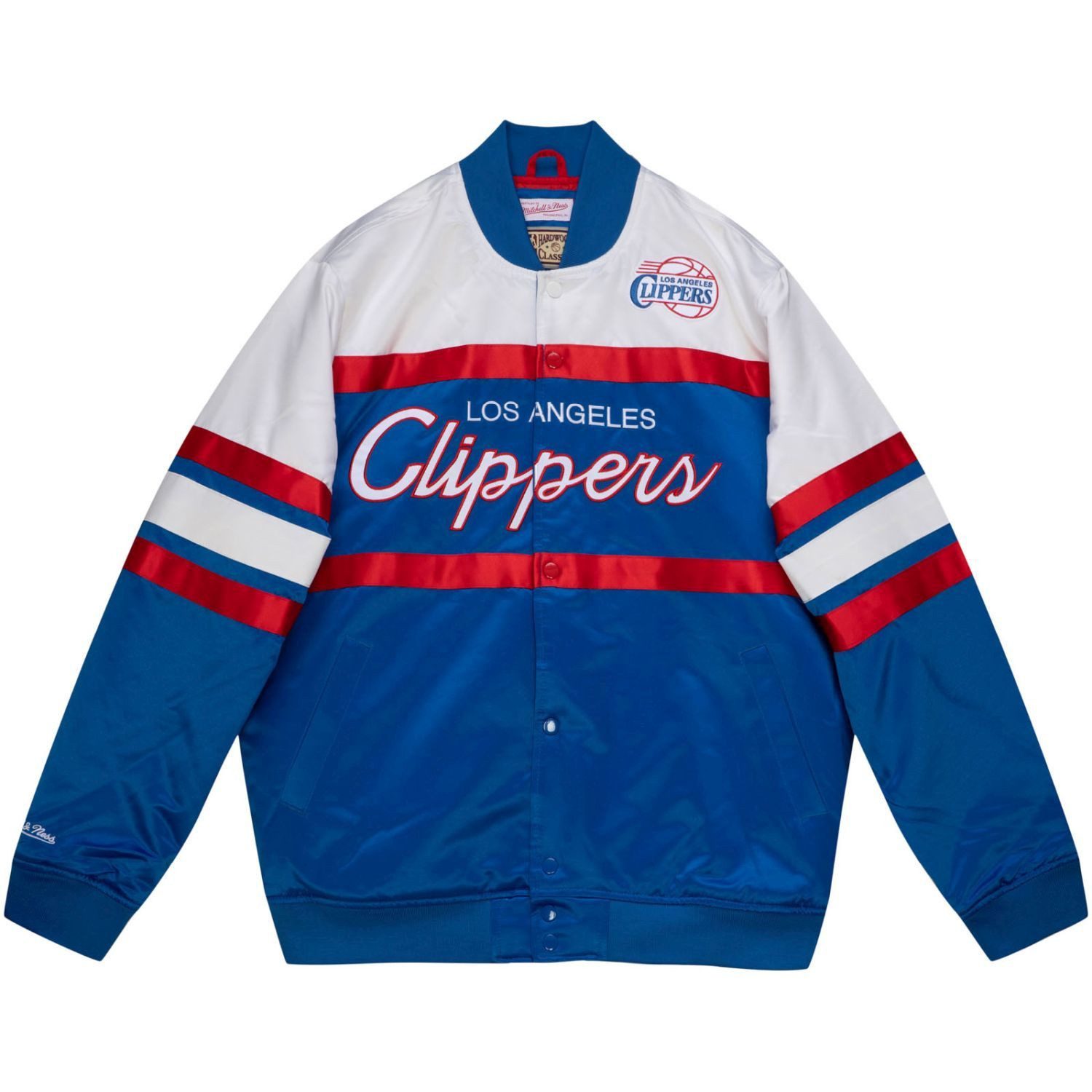 Mitchell & Ness Windbreaker Heavyweight Satin SCRIPT Los Angeles Clippers