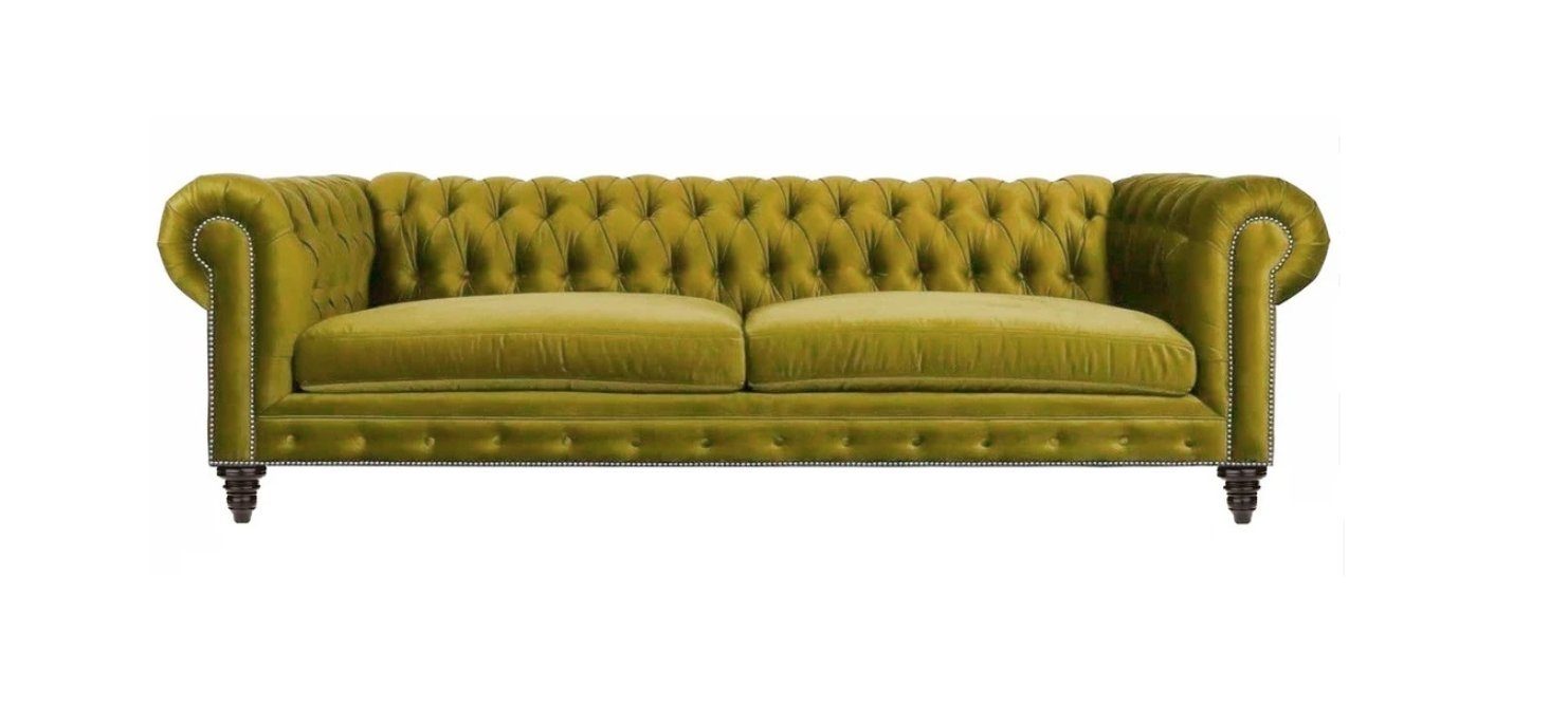 Dreisitzer Olivengrüner Neu, Chesterfield Chesterfield-Sofa Europe in Made Couch JVmoebel Modernes Sofa