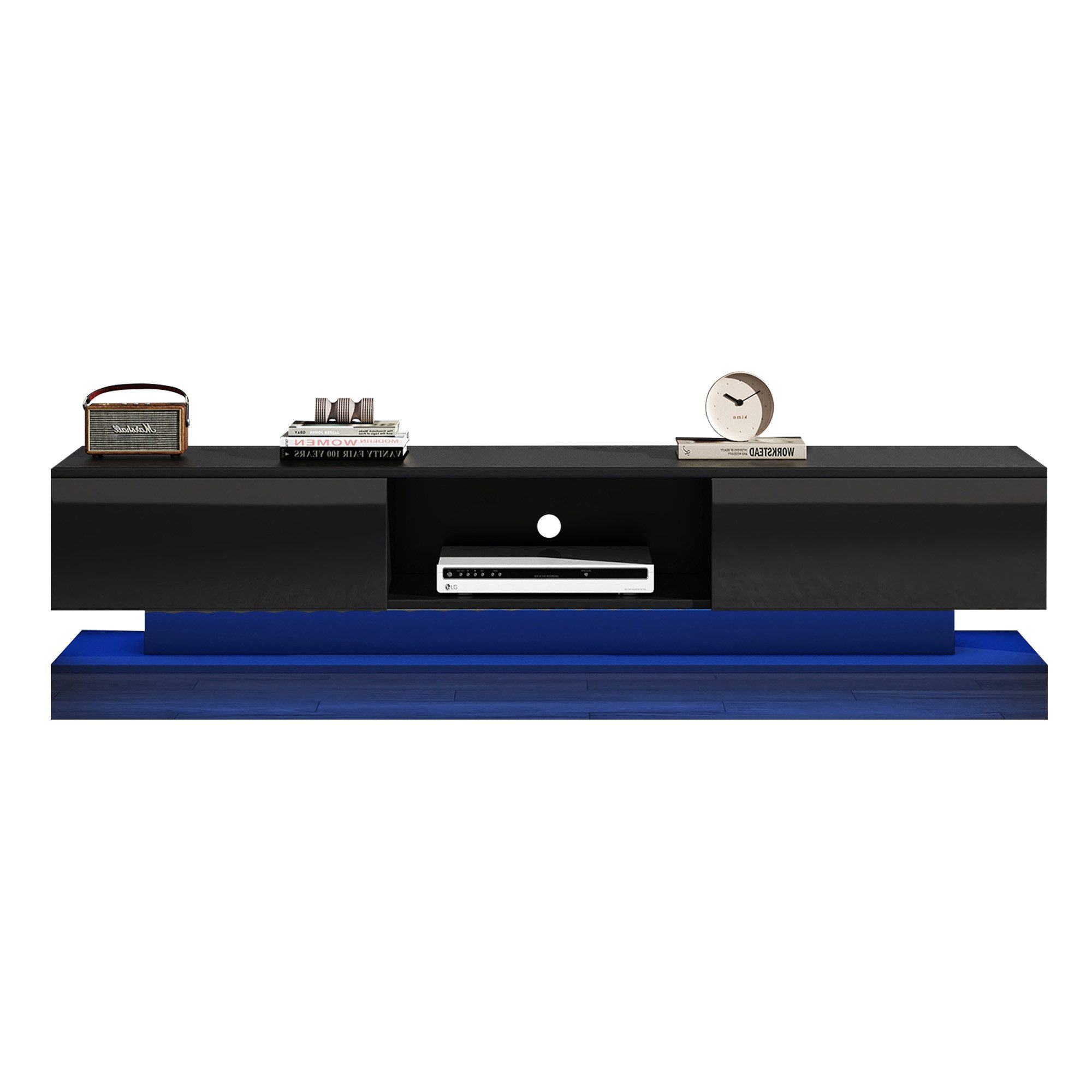 Lowboard mit 2 Schubladen und offenes Fach