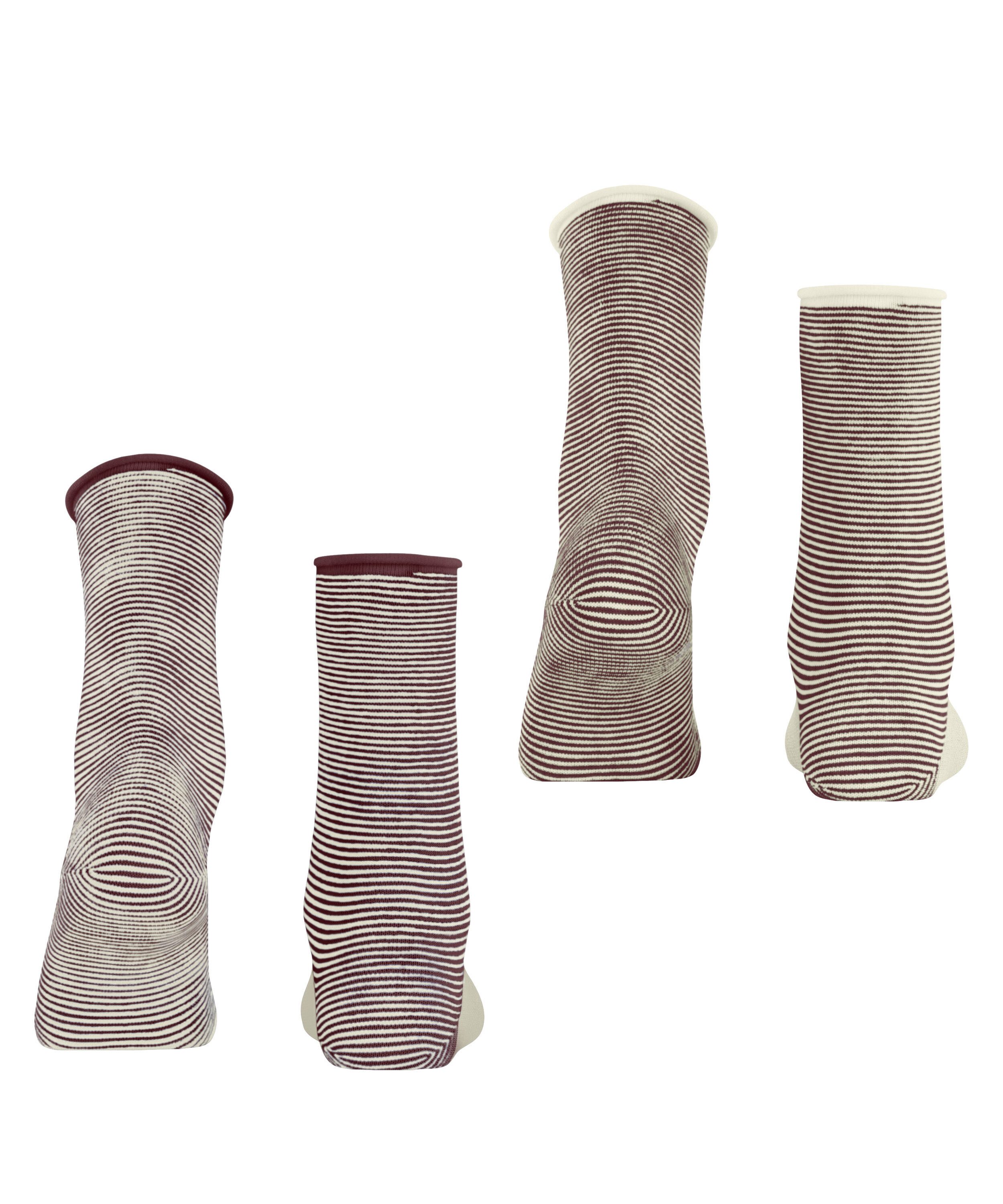 Esprit Socken Allover Stripe 2-Pack (2-Paar) aus Biobaumwolle