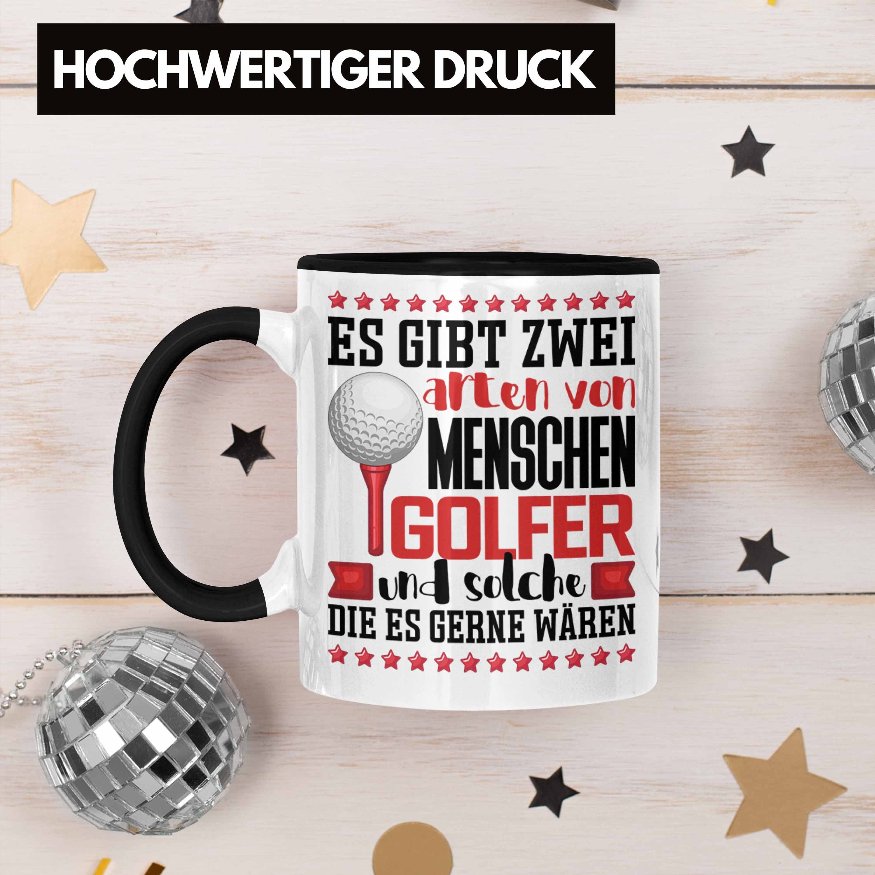 Trendation Tasse Golfer Tasse Spruch Geschenk Es Gibt 2 Arten von Menschen Golfspieler