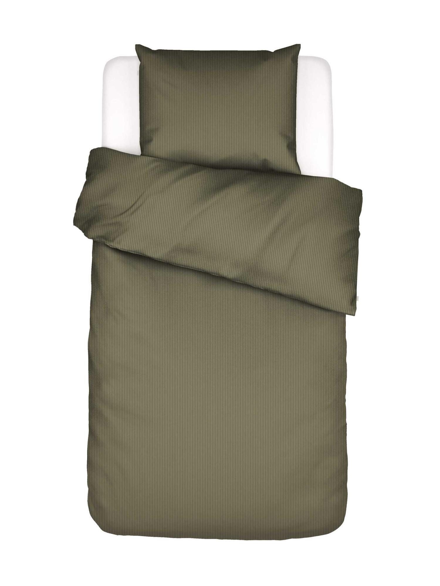 Essenza Bettwäsche Essential Satin, Satin, 2 teilig, Uni-Streifen