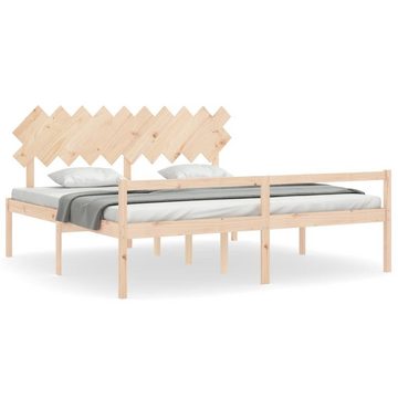 furnicato Bett Seniorenbett mit Kopfteil 200x200 cm Massivholz