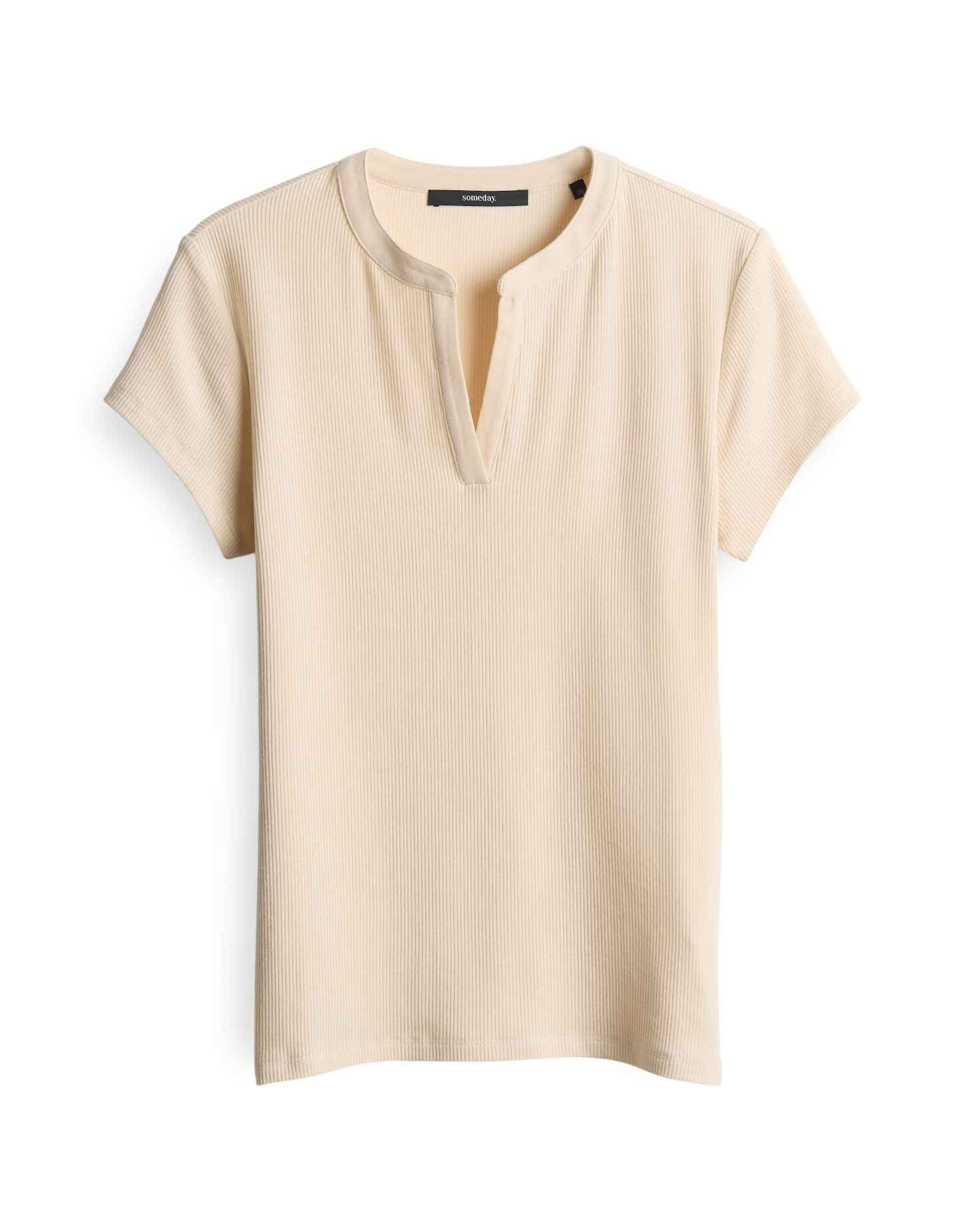 someday Kurzarmshirt Geripptes Shirt KLEOH DETAIL günstig online kaufen