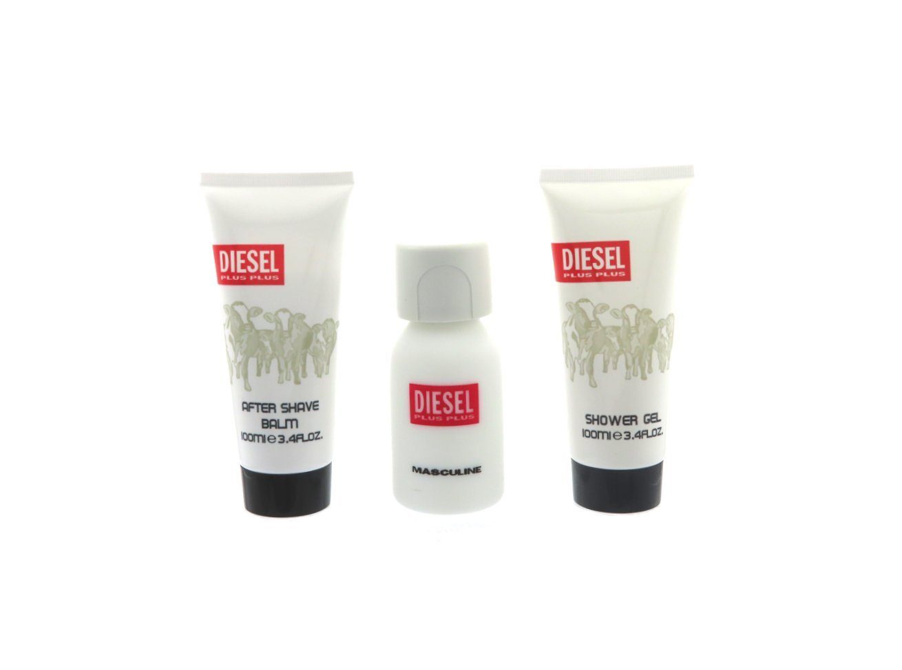 Eau de Toilette Diesel Plus Plus Masculine Set 75ml EDT Spray + 100ml SGl + 100ml ASB