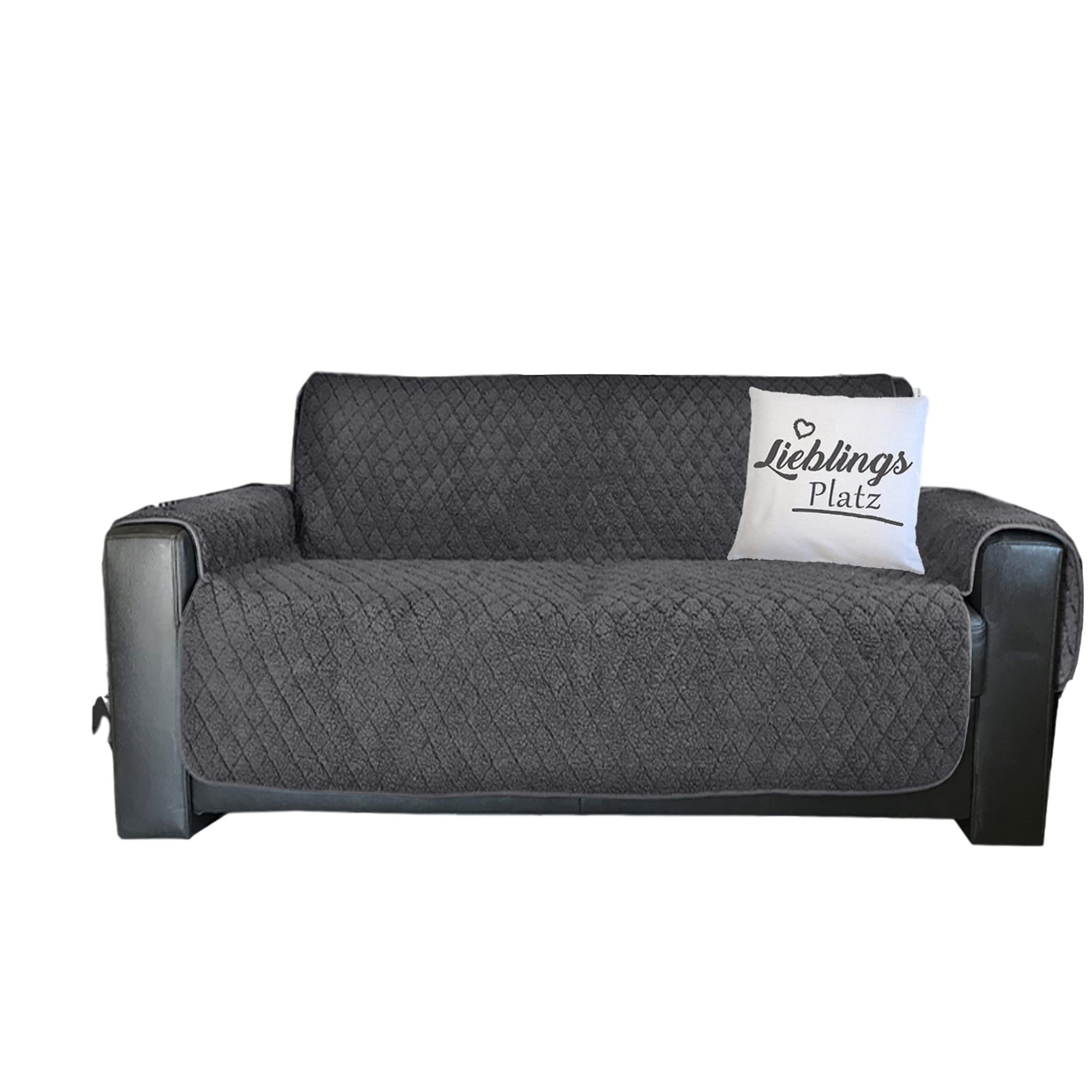 JEMIDI Sofahusse JEMIDI Wendbare Sherpa-Sofahusse 191x224 cm, Polyester, Grau