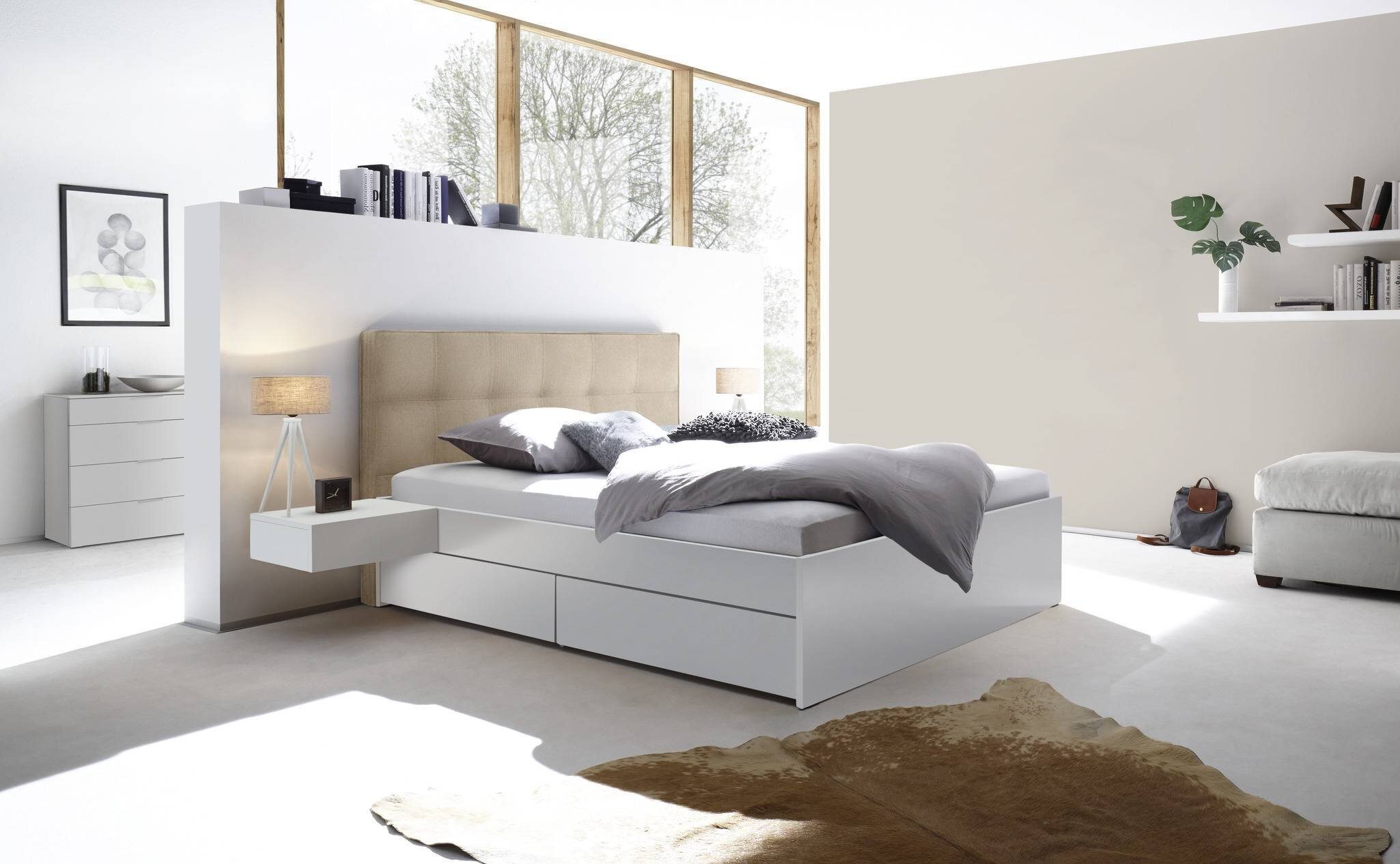 HASENA Bettgestell Hasena Function&Comfort Otello Standard Massivholzbett mit Stauraum (1)