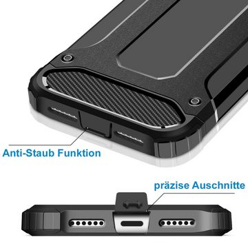 FITSU Handyhülle Outdoor Hülle für Apple iPhone SE 2020 Silber 4,7 Zoll, Robuste Handyhülle Outdoor Case stabile Schutzhülle mit Eckenschutz