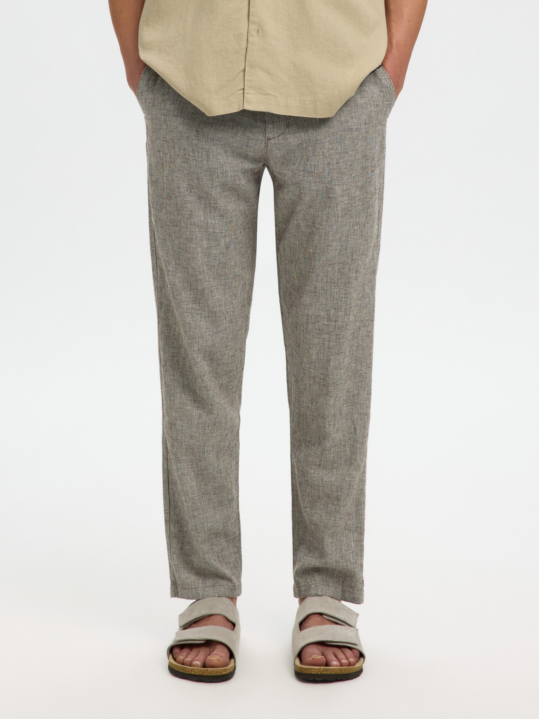 SELECTED HOMME Leinenhose SLH172-SLIMTAPE BRODY LINEN BLD PNT