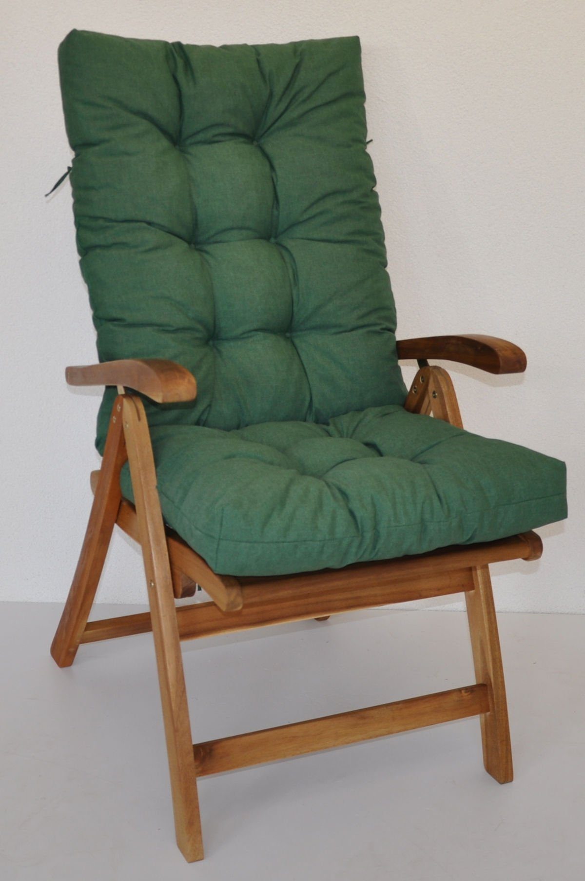 Rattani Hochlehnerauflage Hochlehner Auflage Sylva Hochlehner Auflage Gr. 120 x 50 cm dunkelgrün, Material Uni Living dunkelgrün