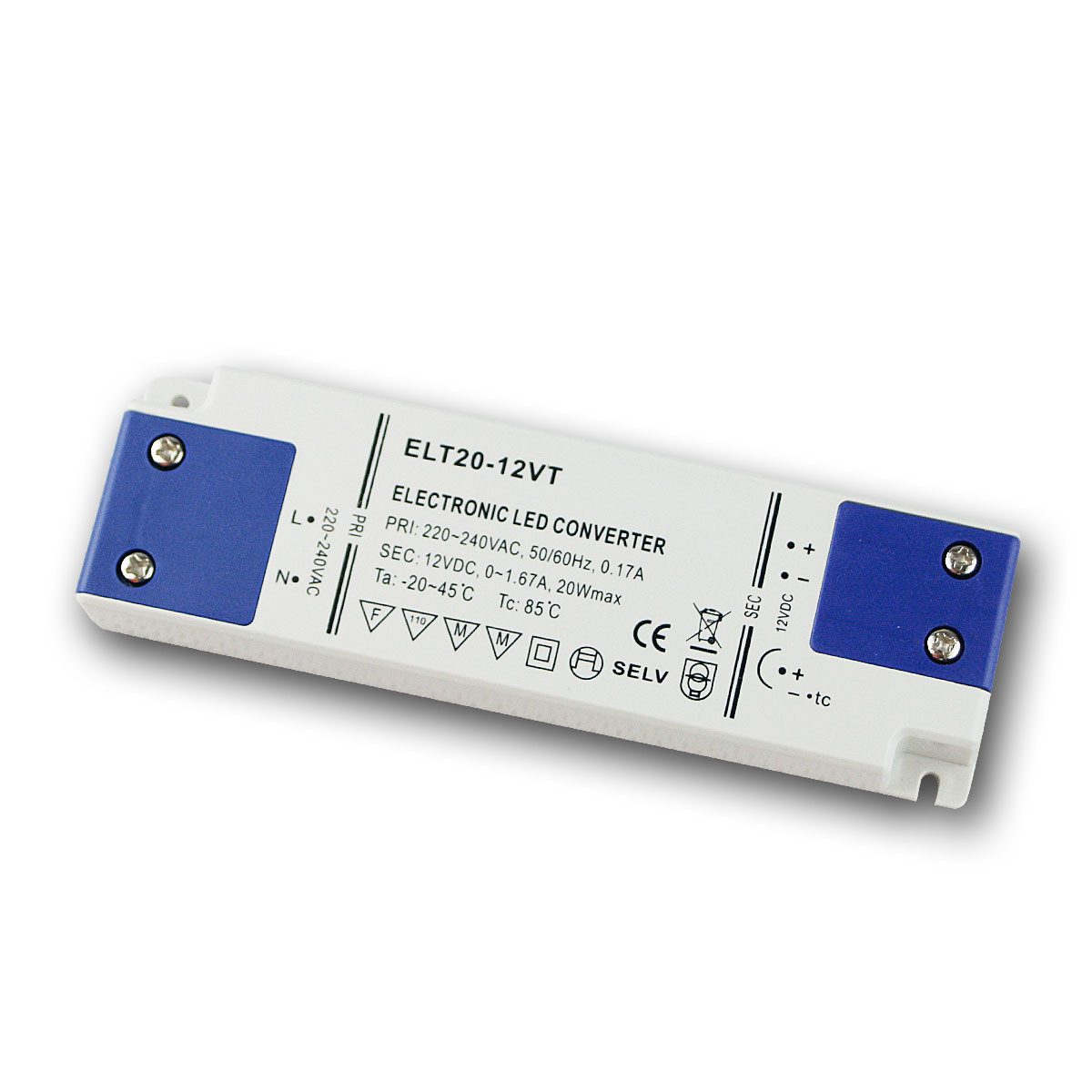 ChiliTec elektron. LED SuperSlimLine-Trafo 12V DC 20W IP20 LED Trafo