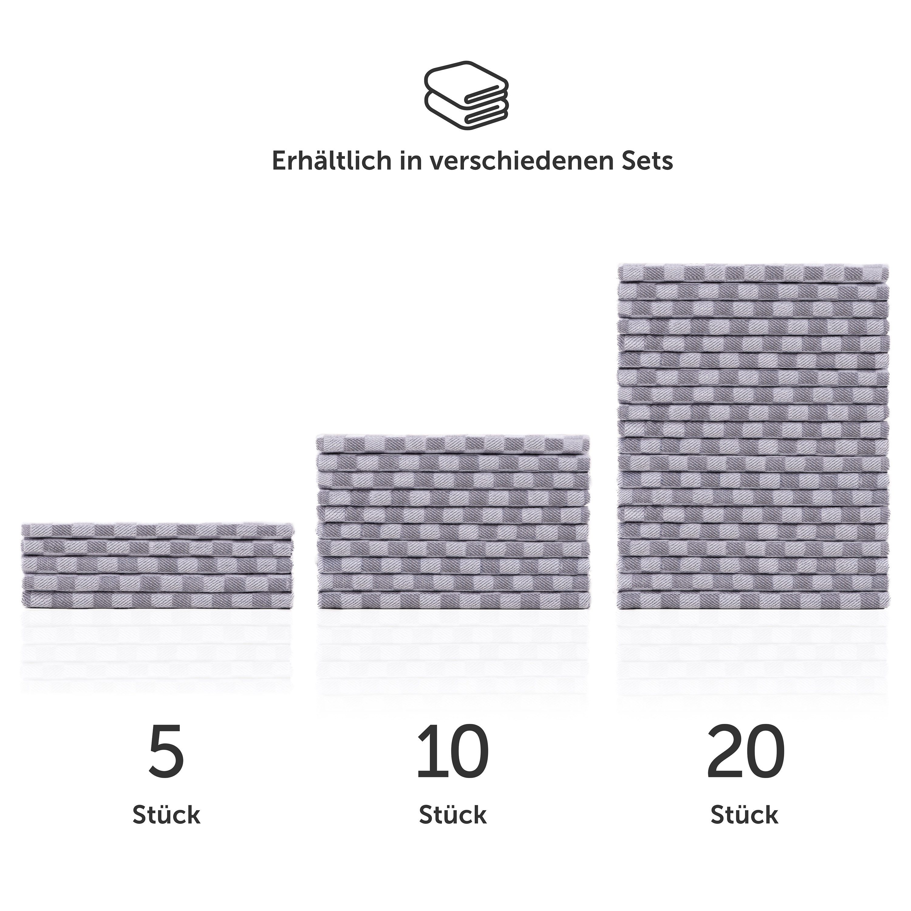 Blumtal Geschirrtuch Premium Geschirrhandtücher in 50 x 70 cm, (Set, 10-tlg., 5, 10 oder 20 Geschirrtücher), 100% Baumwolle, Oeko-TEX® Zertifiziert – Bild 5 von 5