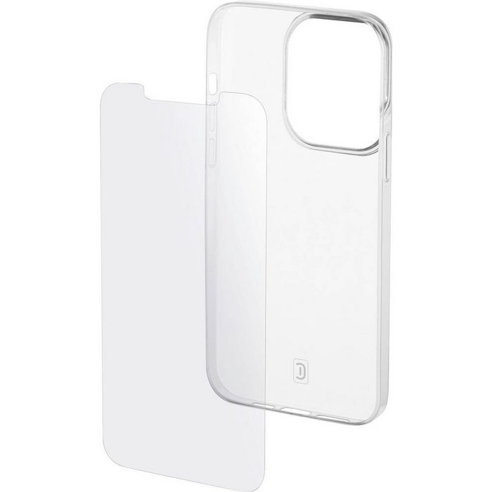 Cellularline Handyhülle Starter Kit Case+Glass für iPhone 13 Pro