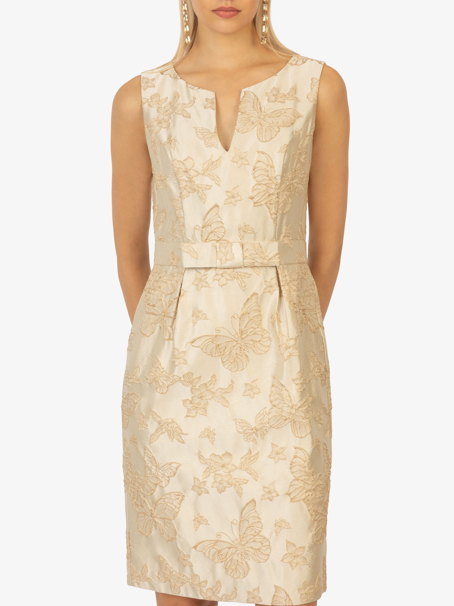 Kraimod Cocktailkleid elegantes Jacquard-Design mit V-Ausschnitt – Bild 4 von 5