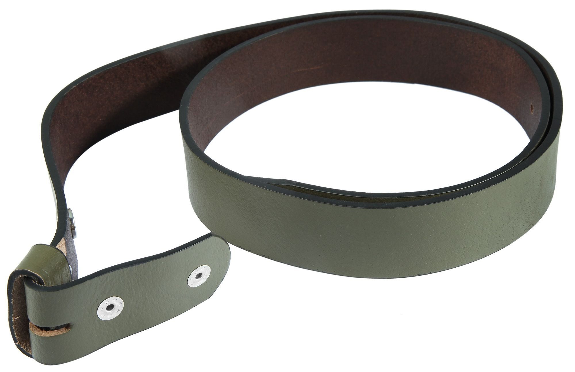 Leonardo Verrelli Ledergürtel Echtleder, grün, für Wechselschnallen, 85 - 125 cm (Bundweite)
