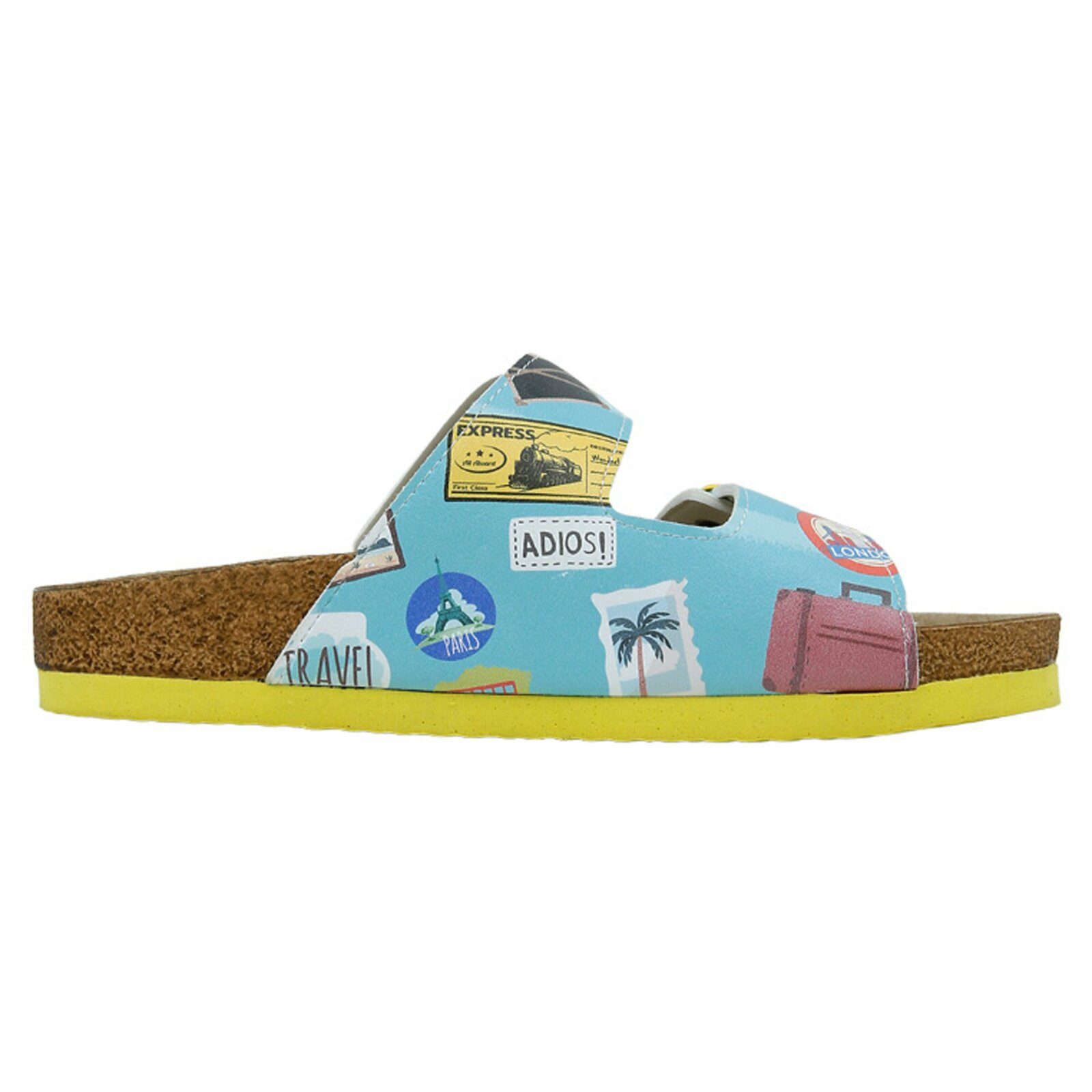DOGO Stella Pantolette Aeroplanes Damen Sandalen, Stella Pantolette Pantolette Handgefertigt