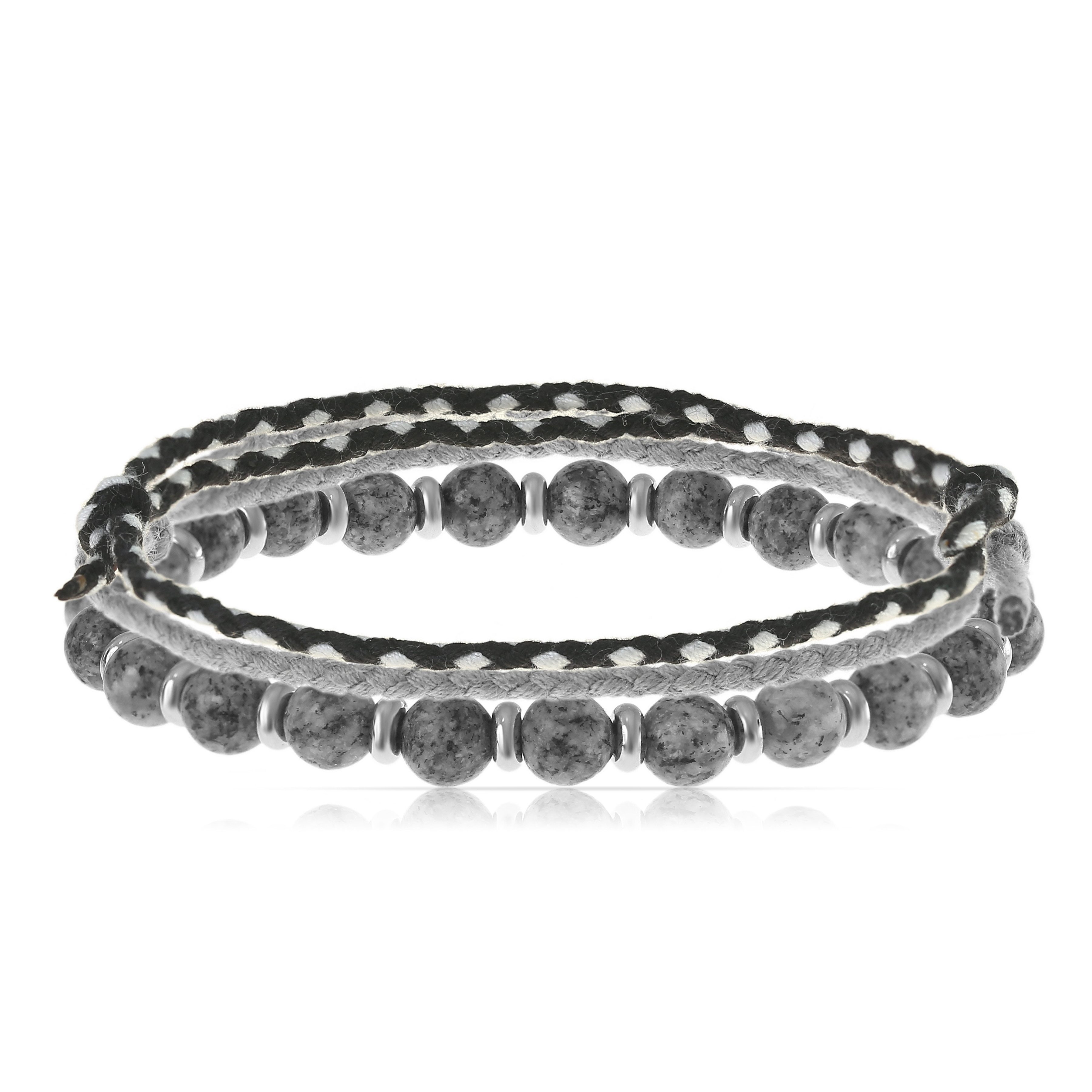 Made by Nami Armband Set Armband Herren Damen bunt mit verschiedenen Armbändern, aus Stoff und Edelstahl - Schlichtes Design - Wasserfest