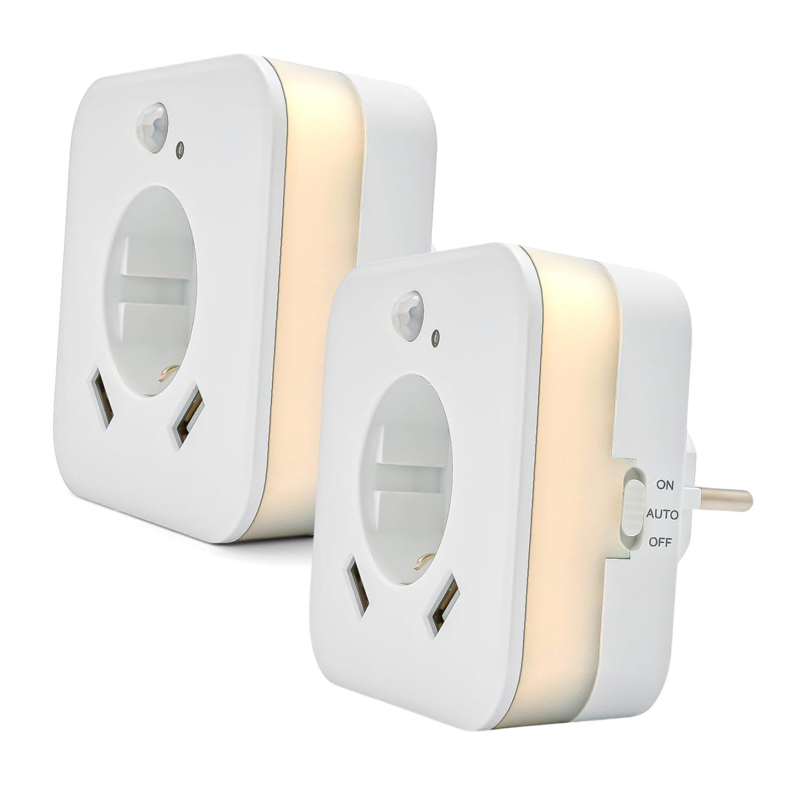 InnTec Nachtlicht LED-Nachtlicht mit Bewegungsmelder, Dämmerungssensor, Bewegungsmelder