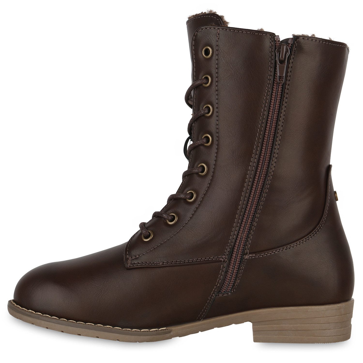 VAN HILL 78490 Schnürstiefelette Damen Schnürstiefeletten Warm Gefütterte S günstig online kaufen