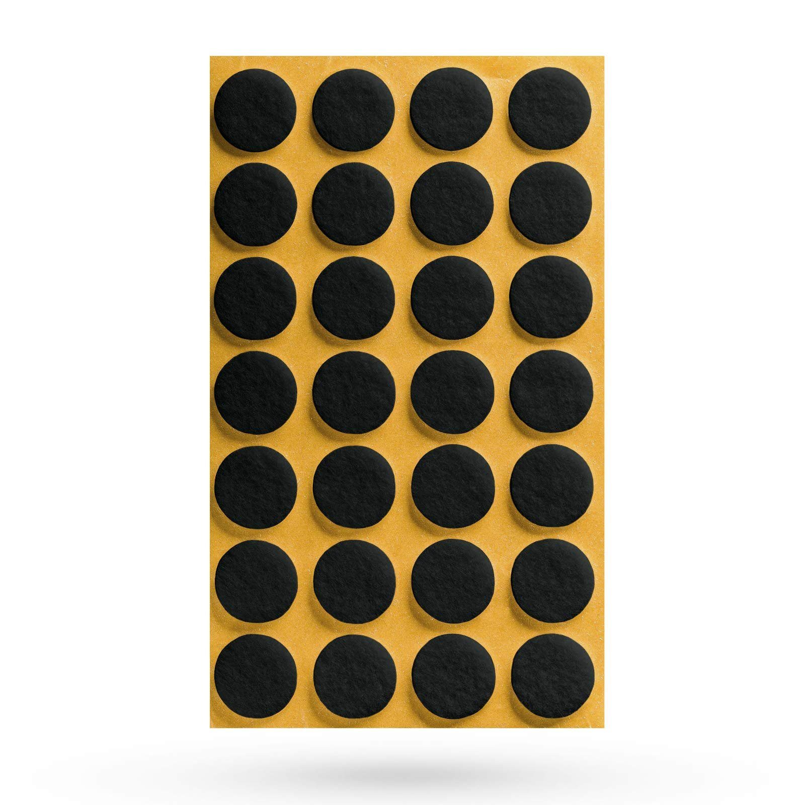 SO-TECH® Möbelfuß Filzgleiter Ø 20 x 3 mm selbstklebend schwarz oder weiß, (28-St)