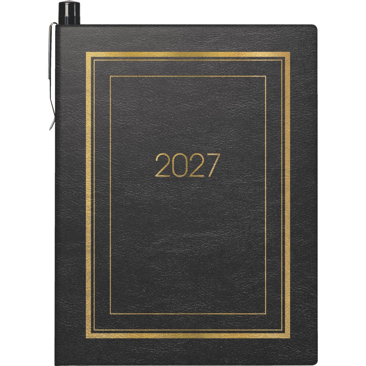 BRUNNEN Taschenkalender Taschenkalender 713 7,2x10,2cm 1 Woche/2 Seiten Kunststoff schwarz 202