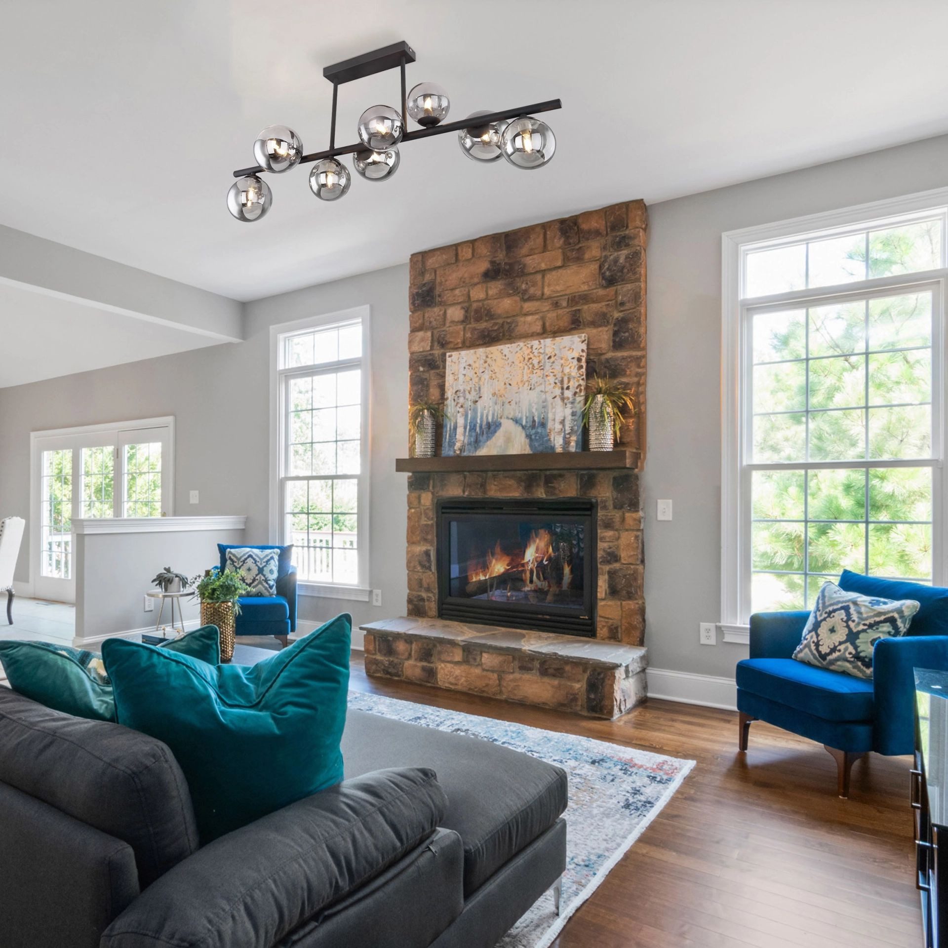 GLOBO LIGHTING LED Deckenleuchte RIHA, Leuchtmittel wechselbar, Warmweiß, D günstig online kaufen