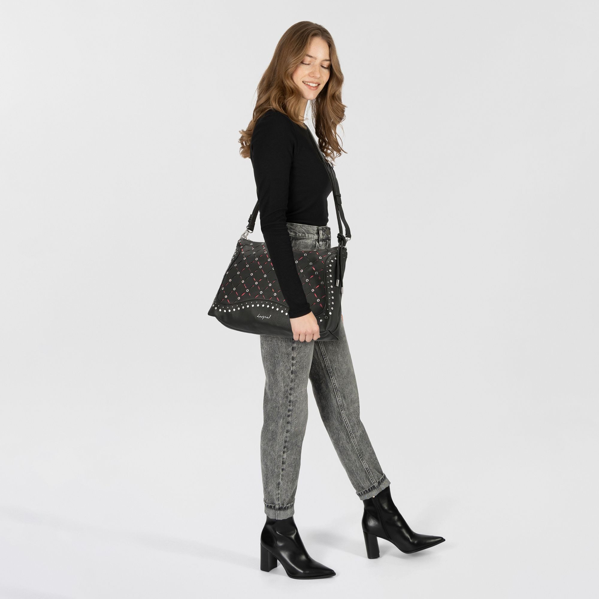 Desigual Schultertasche Yankee, Polyurethan günstig online kaufen