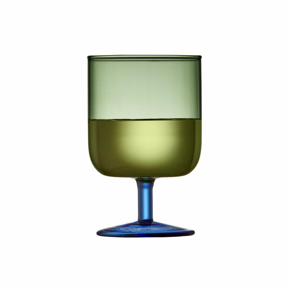 LYNGBY-GLAS Weinglas Torino 2er Set, Grün, Blau, 300 ml, 2-tlg., Glas